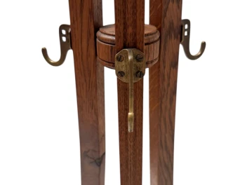 Arts & Crafts Coat Stand or Porte Manteau with Rotating Top, 1900s